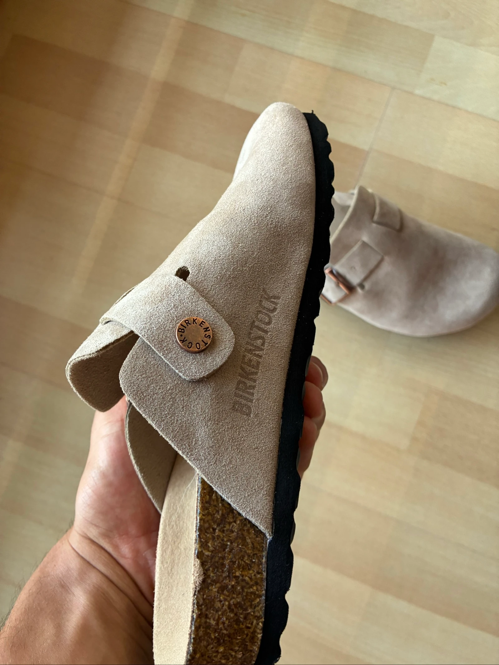 Zuecos Birkenstock Boston Cinza 37 – photo 10